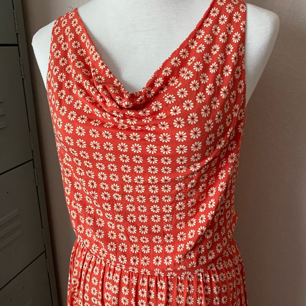 Maeve Anthropologie Cowl Neck Floral Print Jersey Dress - Picture 4 of 14